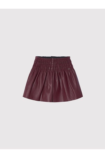 MAYORAL Pantaloni scurți din piele ecologică pentru fete mayoral 4950 vișiniu
