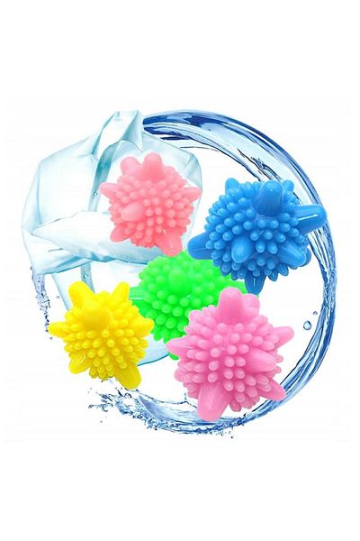 OEM Set of 5 tumble dryer balls, 4.5 cm, multicolor