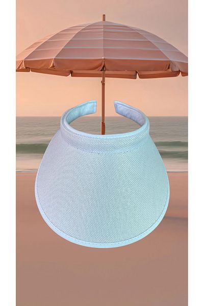 Kumsal Hediyelik Women's Straw Hat Summer Beach Hat Premium Quality - Visor Hat