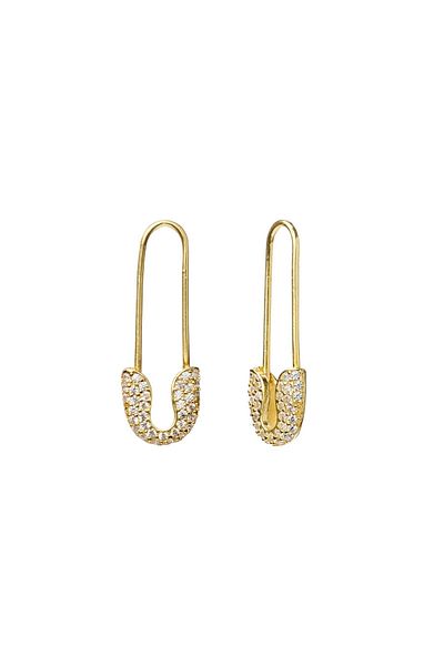 ohmygod jewelry Safety Crystal Pin Earrings
