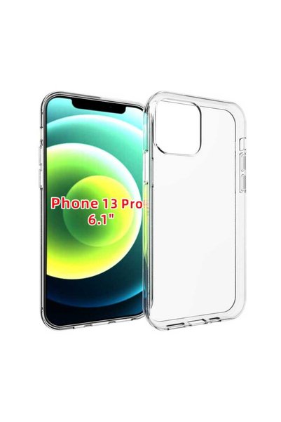 System Com حافظة سوبر سيليكون متوافقة مع هاتف iPhone 13 Pro - عديمة اللون