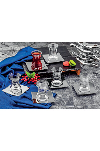 ÖZLİFE طقم شاي رودي 12 قطعة ساده