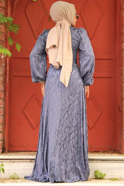 Neva Style Rochie Hijab cu model lavandă - 23272LV