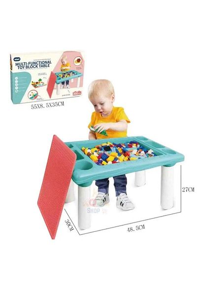 MARAH TOYS Fun Table Activity and Building Blocks Set, 300 Compatible Pieces with LEGO