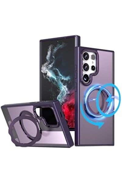 Glassology جراب مغناطيسي قابل للدوران 360 درجة لهاتف Samsung Galaxy S24 Ultra...