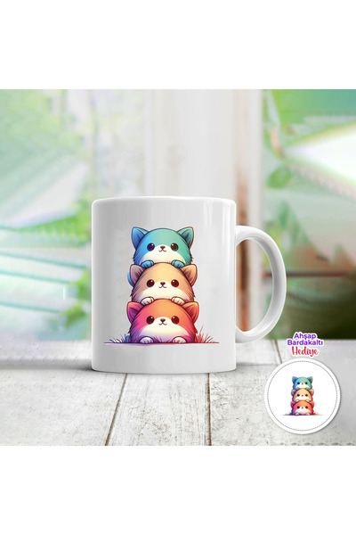 Porcelain Mug Cute Cats