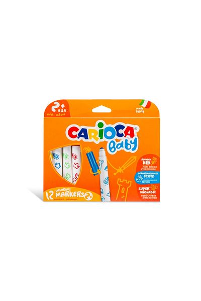 CARIOCA Markere pentru bebeluși 2+ set de 12