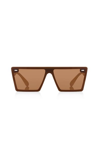 Kinary Unisex 1007 Model Cream Shiny Sunglasses