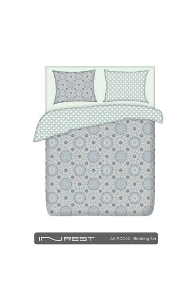 INREST طقم غطاء لحاف كوردوفا فردي (بدون حشو) قطن 100% مقاس فردي 160×230 سم - قطعتين