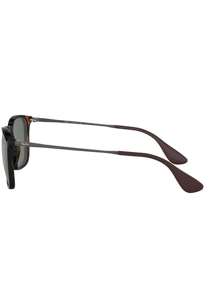 Ray-Ban Ray-Ban Chris RB4187 710/71 – Ochelari de soare, Havana, Lentile Verde G-15, Mărime 54