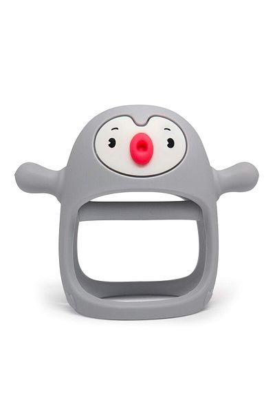 Malvys Penguin pacifier, food-grade silicone, BPA-free, 0-12 months, Gray