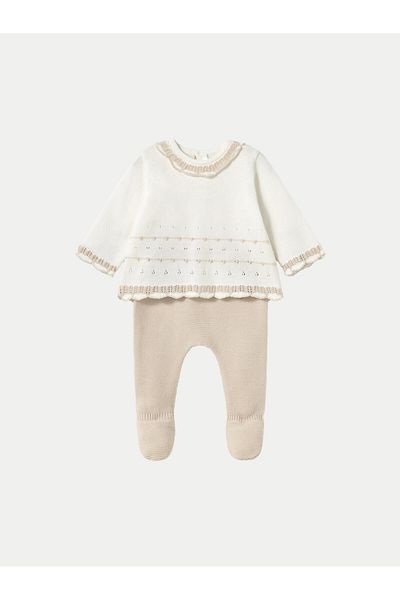 MAYORAL Girl's Set of blouse and half-pants 1587 Beige