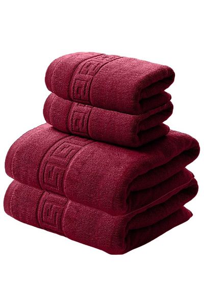 NufJoy Set of 4 Towels 100% Cotton, 500 g/m², 2 Bath Towels 70x140 cm and 2 Hand Towels 50x90 cm