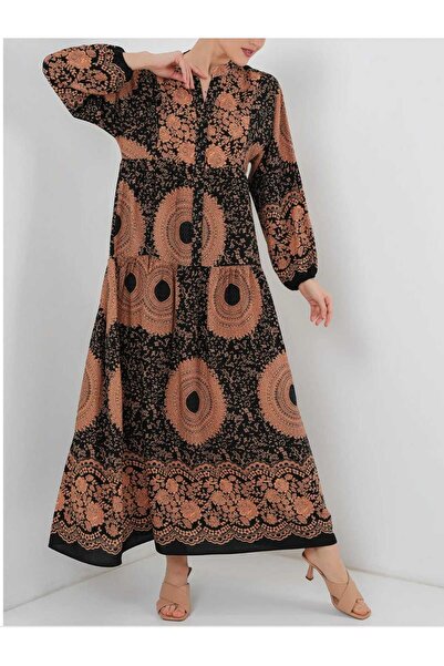 ABOUT US Υψηλής ποιότητας μακρύ αυθεντικό φόρεμα κανονικής εφαρμογής #2425