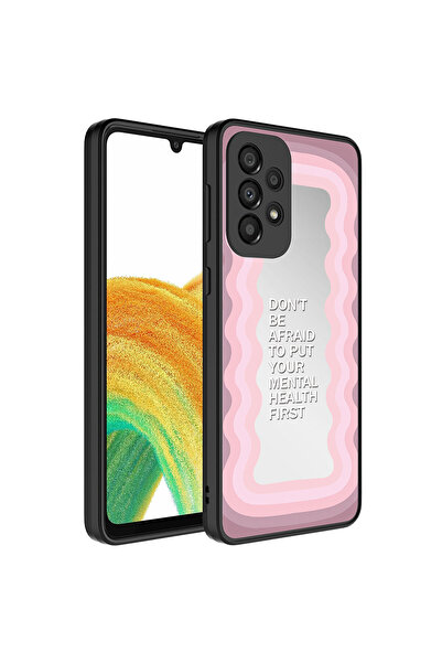 System Com حافظة لهاتف Galaxy A52، غطاء مرآة SYS لامع مع حماية للكاميرا - مرآة