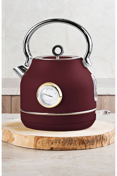 Berlinger Haus Retro Electric Kettle With Thermometer For Hot Water 1.7 L Leonardo Collection Stainless Steel