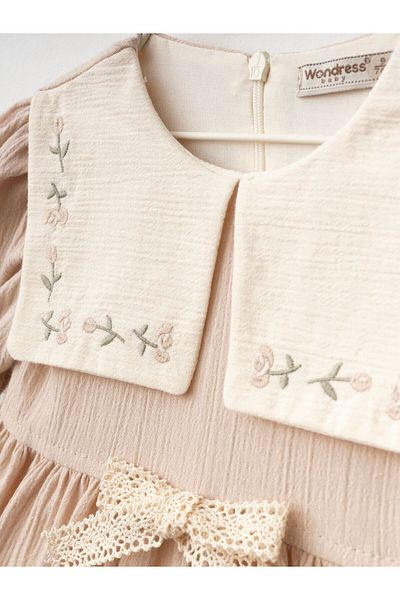 Cherrys Bebek Square Embroidered Crinkle