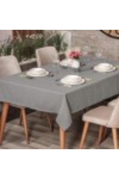 Cotton Box Tablecloth 155 x 220 cm Cotton Box, Plain Grey