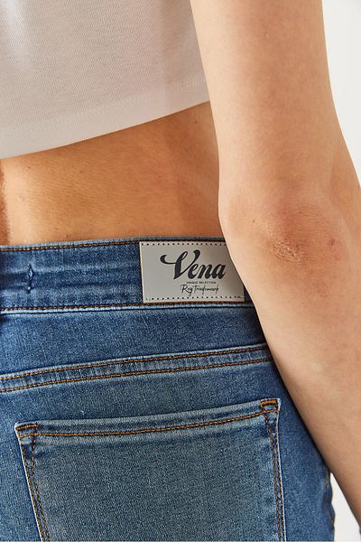 VENA Pantaloni jeans Gabriel albastru închis cu croială dreaptă(TENCEL)(TM) - ALBASTRU ÎNCHIS