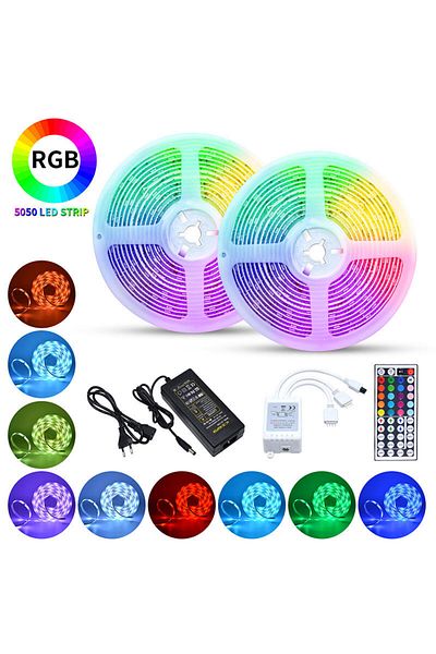 MaGeCa Kit Led Strip 5050 Rgb, 10m, App/bluetooth/remote control, 12v, Multicolor