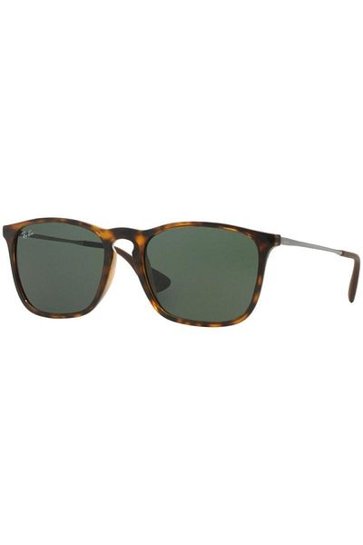 Ray-Ban Ray-Ban Chris RB4187 710/71 – Ochelari de soare, Havana, Lentile Verde G-15, Mărime 54