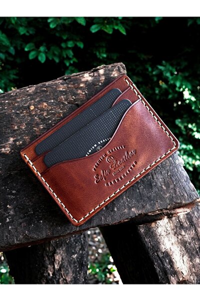 Kalkan deri Handmade Italian Leather 5 Compartment Card Holder – Organic Stitched – Minimal Design Wallet