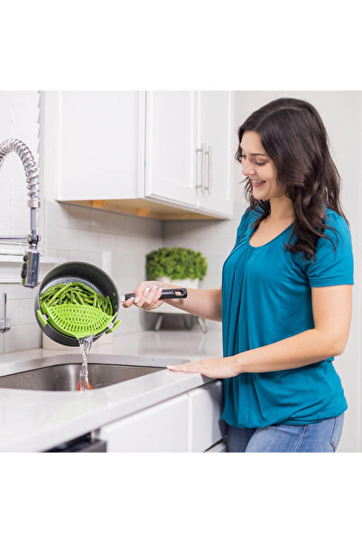 Capoferri Set de strecurătoare și 2 mănuși de oală Capoferri, silicon, verde/albastru, 22 x 8 x 5,99 cm