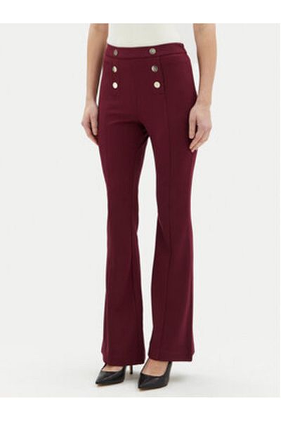 motivi Women's fabric trousers P040Q003468N Burgundy