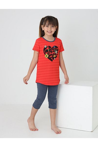 ERTA GOLD Girl's Summer Capri Suit