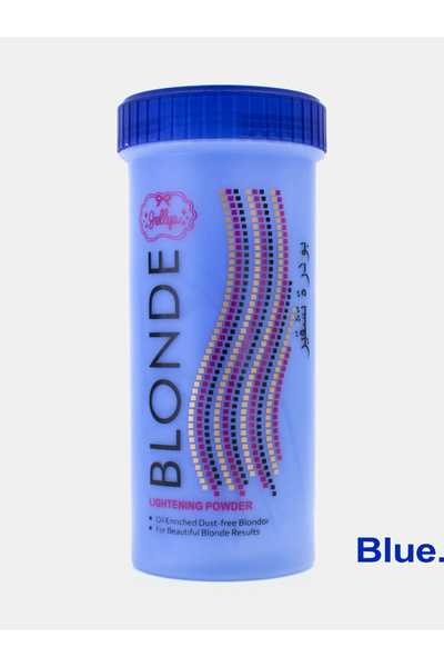 JELLYS بودرة تبييض الشعر الأشقر، 400 جرام - أزرق