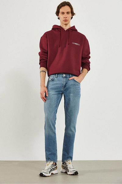 VENA Pantaloni de jeans drepti, slim, Edward Dirty Med Blue, pentru bărbați