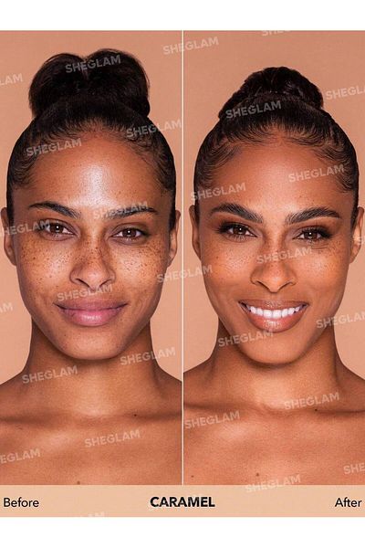 SHEGLAM كريم أساس مطفي يدوم طويلاً من كومبليكشن برو - كراميل