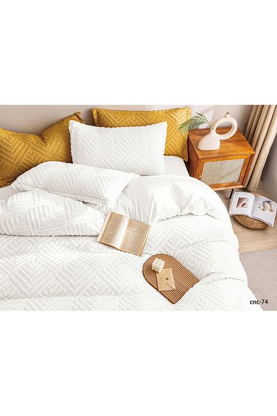 Casa New Concept Summer Bed Linen, 4 Pieces, Fitted Sheet, Microfiber Material