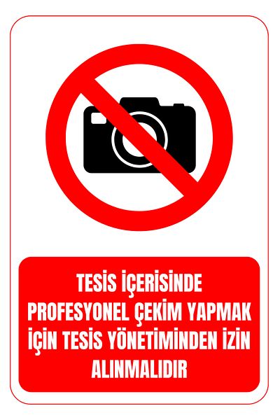 Girl Power 35 X 50 Photo Shoot Warning Sign Within Facility 3 mm Foil Printing on Dekota