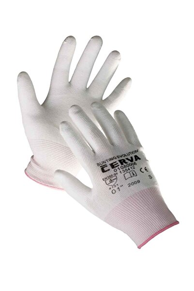 CERVA White Bunting Pu Coated Safety Gloves
