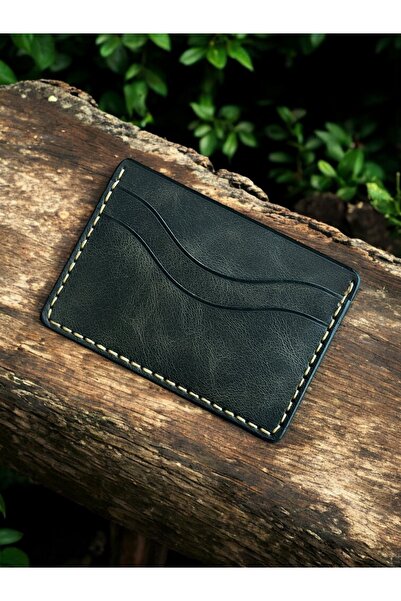 Kalkan deri Χειροποίητη ιταλική δερμάτινη θήκη για κάρτες 5 θέσεων – Οργανική ραφή – Πορτοφόλι μίνιμαλ σχεδίου