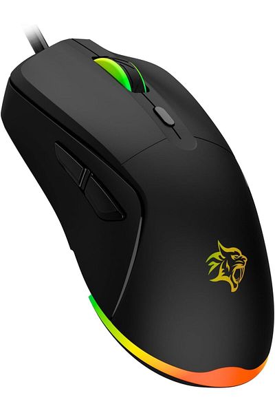 porodo Gaming Wired Mouse DPI 7200 with RGB Light - Black