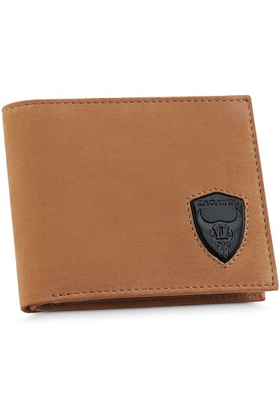 zagatto Men's Wallet Fabriano, Zagatto®, Cognac Brown, Genuine Leather, 9.5x12.5x2 cm, ZG-N992-F11