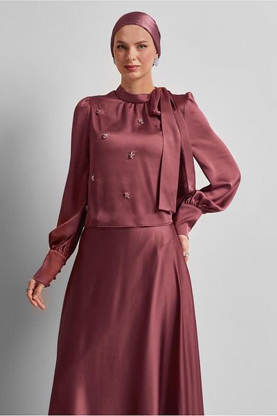 Alvina Skirt Satin Suit 45561