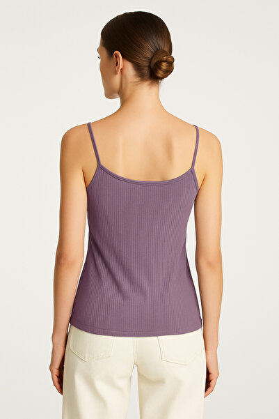 HNX Lilac Cotton Thin Strap Ribbed Women's Athlete