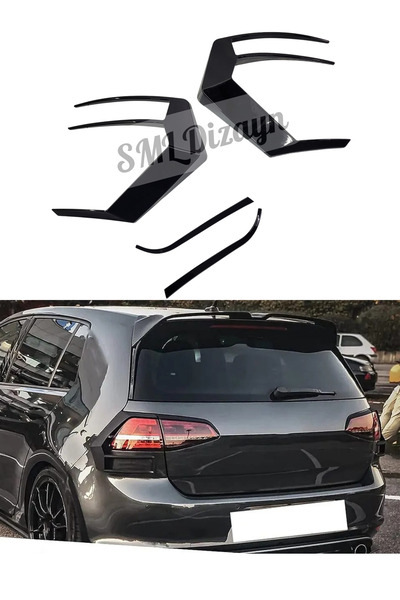 SML Dizayn Golf 7 Stop Çerçevesi Vent 2012-2016 Parlak Siyah Plastik (Golf 7....