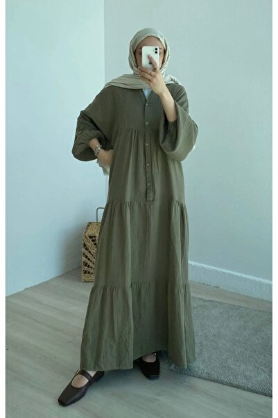 BLUEPERYY Müslin Kumaş Astarlı Elbise