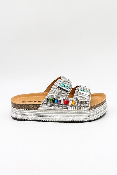KRISTE BELL Imported Women's Stone Slippers Kb0000-000 White