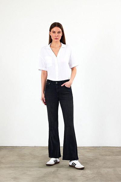 VENA Pantaloni de damă Emilie Black Bootcut Jean
