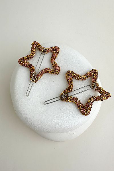 Modex Sparkling Star Figured Double Hair Side Clip (5cm)