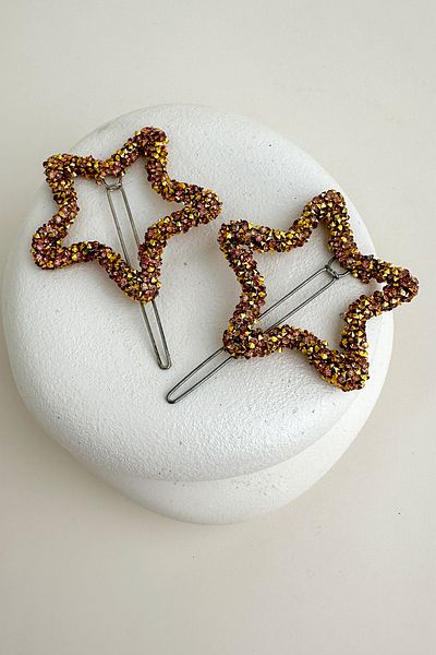 Modex Sparkling Star Figured Double Hair Side Clip (5cm)