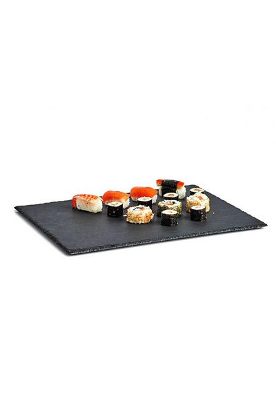 zeller Ajory serving platter, slate stone, 40 x 30 x 0.6 cm