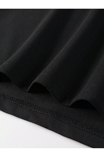 EFFRENATU Bklyn Printed Cotton Fabric Men's Black T-Shirt-Shorts Set