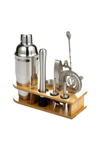 arvada Complete Bartender Kit Lewei MC-10, Bamboo Stand, 10 Pieces