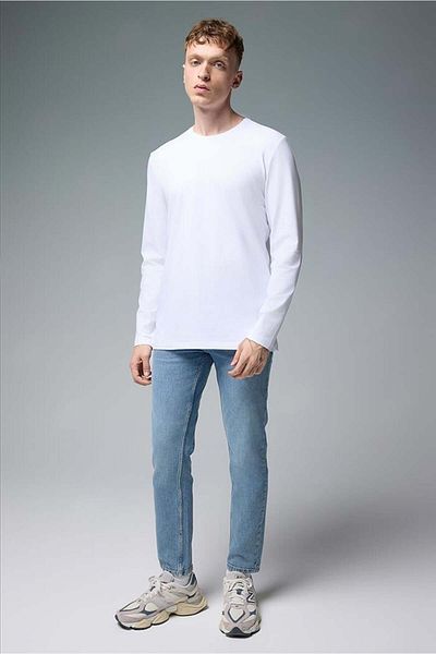 VENA Pantaloni Edward Tint Med Blue, slim, drepti, pentru bărbați